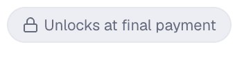 Its lock: Unlocks at final payment